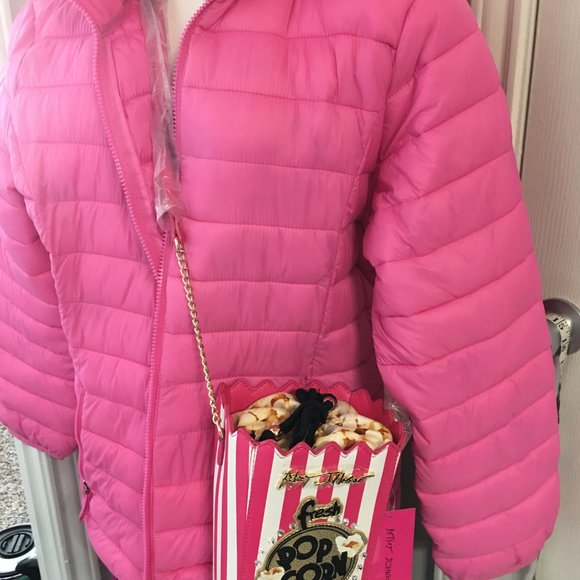 Betsey Johnson Popcorn Cross Body Purse - Tie Close Bet2 - Picture 7 of 9